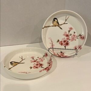 Set of 2 Sakura Cherry Blossom Bowls/Plates